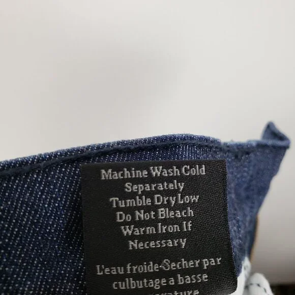 James Jeans Humphrey Wide Flare Leg Mid Rise Dry Aged Denim Dark Blue Size 31 - Picture 10 of 11